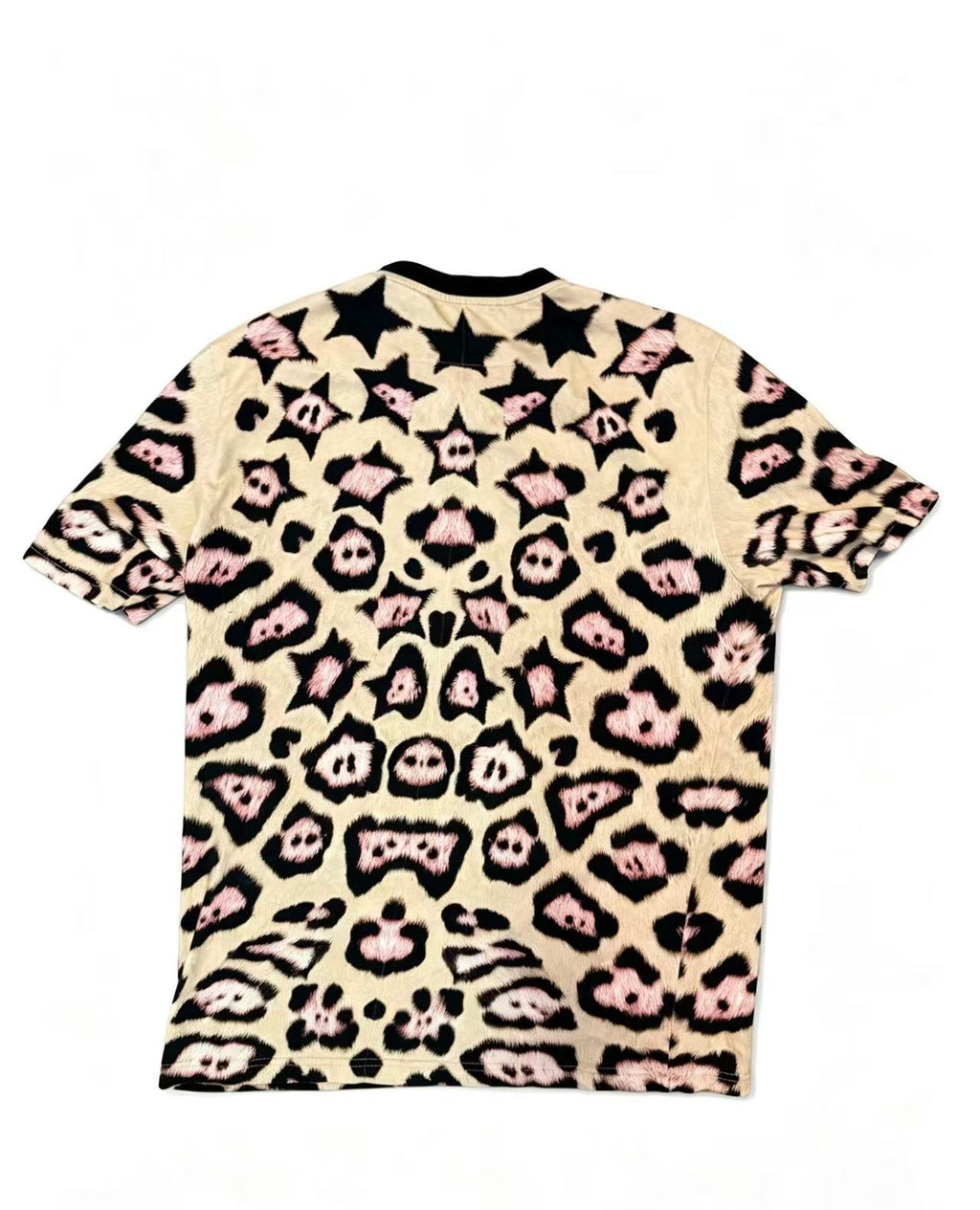 Givenchy 16ss Leopard Print Pig Nose Star Short-Sleeve T-Shirt