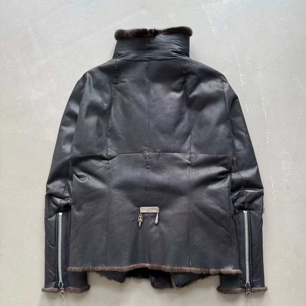 Chrome Hearts x Rick Owens Mink Fur Lined Jacket