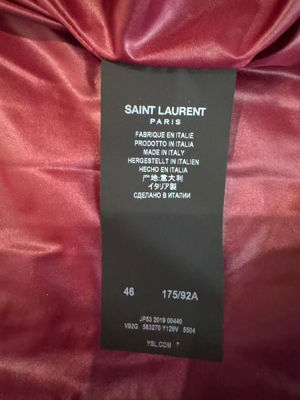 saint laurent 18fw jacket