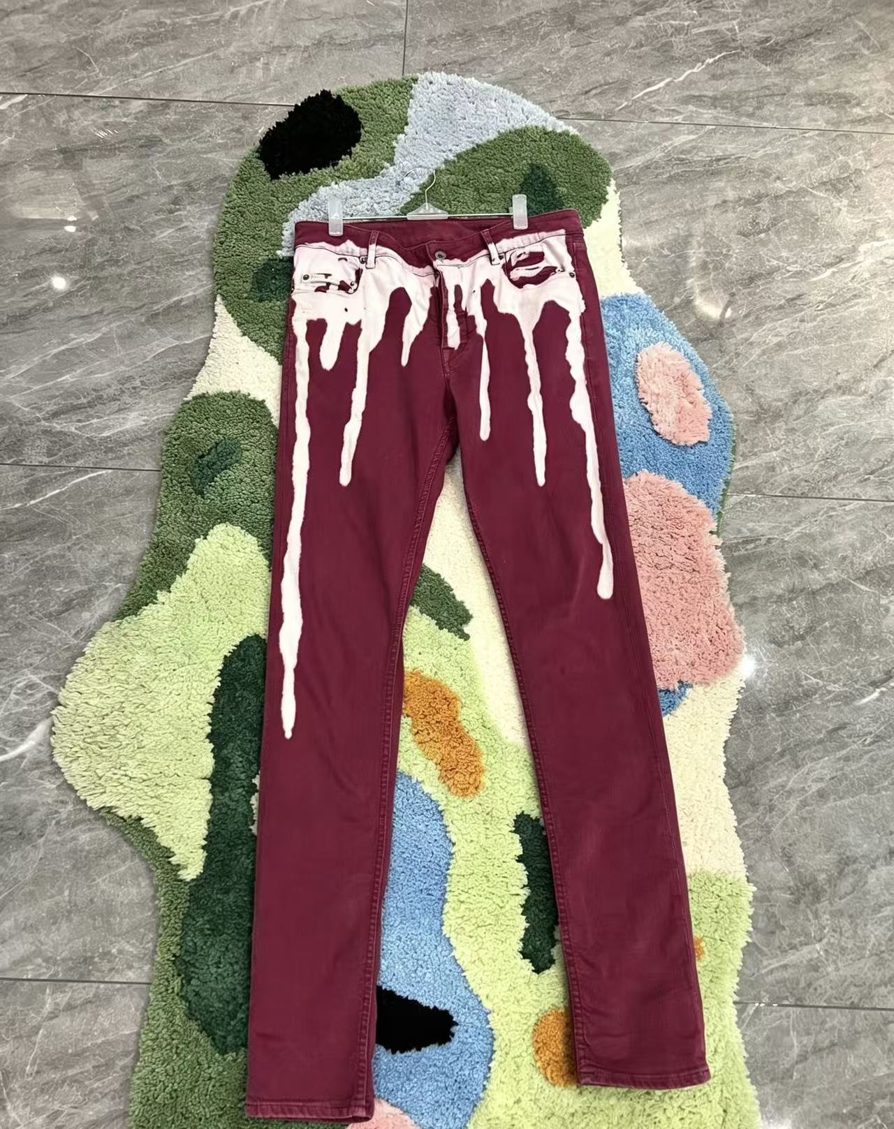 Rick Owens Drkshdw 19FW Bleach Vomit Jeans