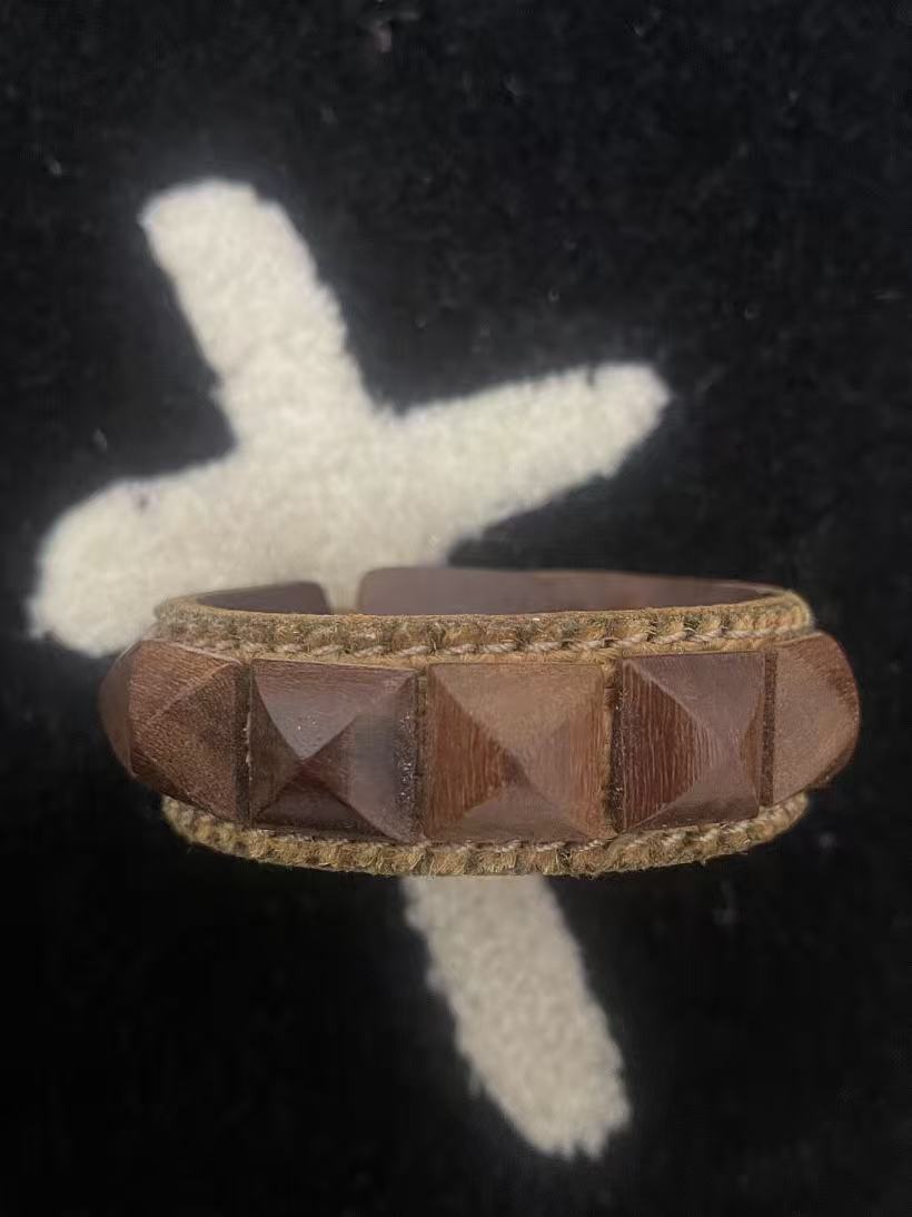 Undercover 03SS Scab Pyramid Studded Leather Bracelet