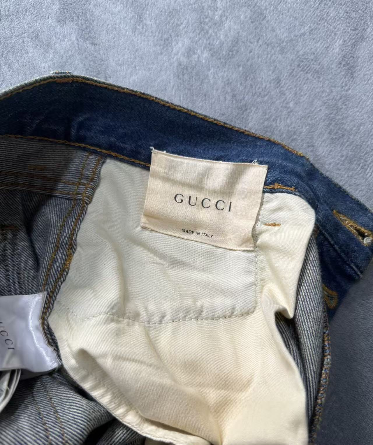 Gucci 17SS Bleached Denim Jeans