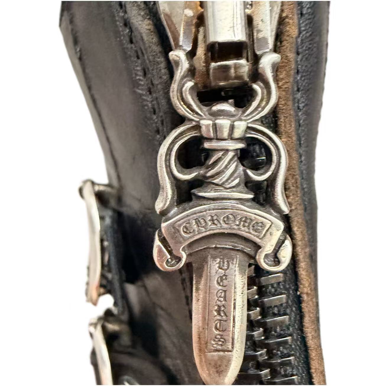 Chrome Hearts Gareth Pugh Multi-Strap Patent Leather Boots