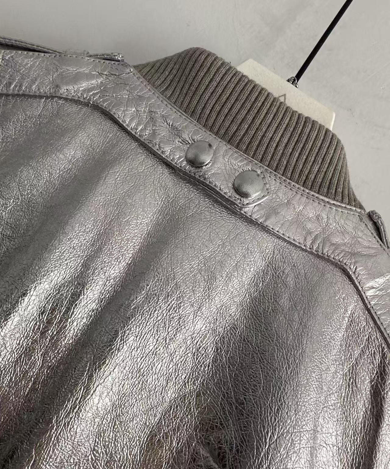 Dior homme SS07 runway silver leather jacket
