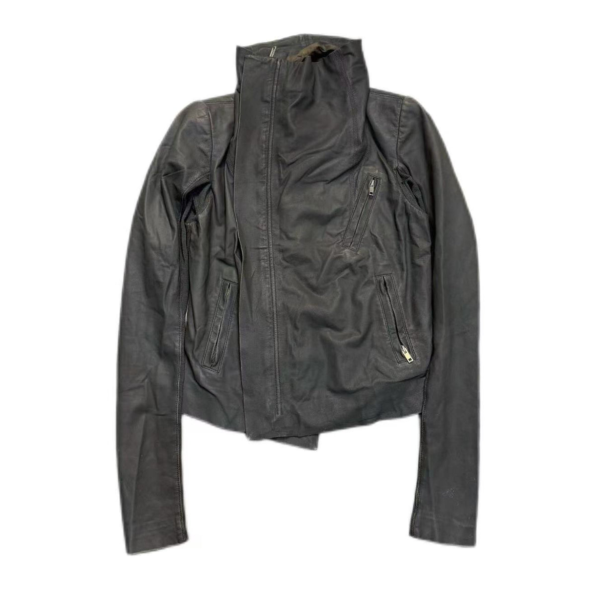Rick Owens 15SS High-Neck Lambskin Jacket