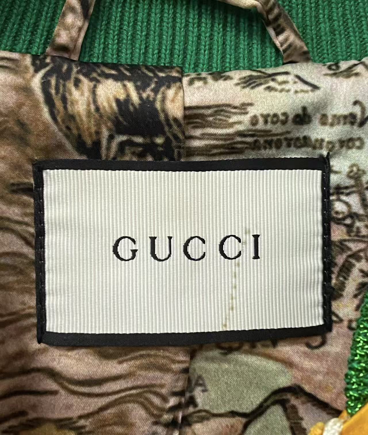 Gucci Embroidered Cat Bomber Jacket