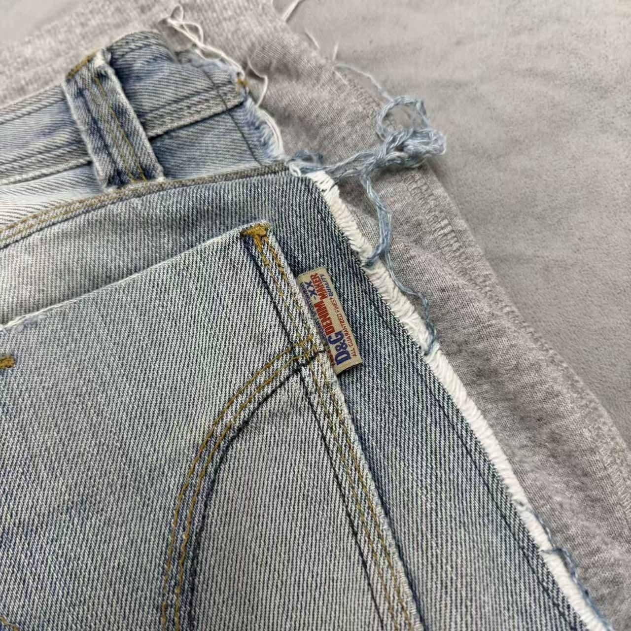 Dolce & Gabbana 2006SS Trompe L’oeil Hybrid Denim Cozy Grey Shorts