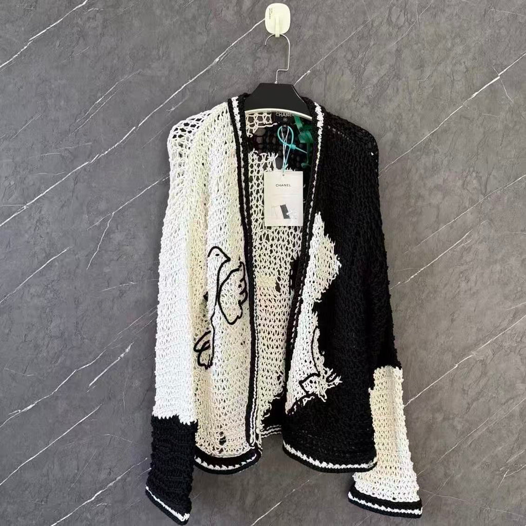 Chanel 22C Dove Of Peace Knit Cardign