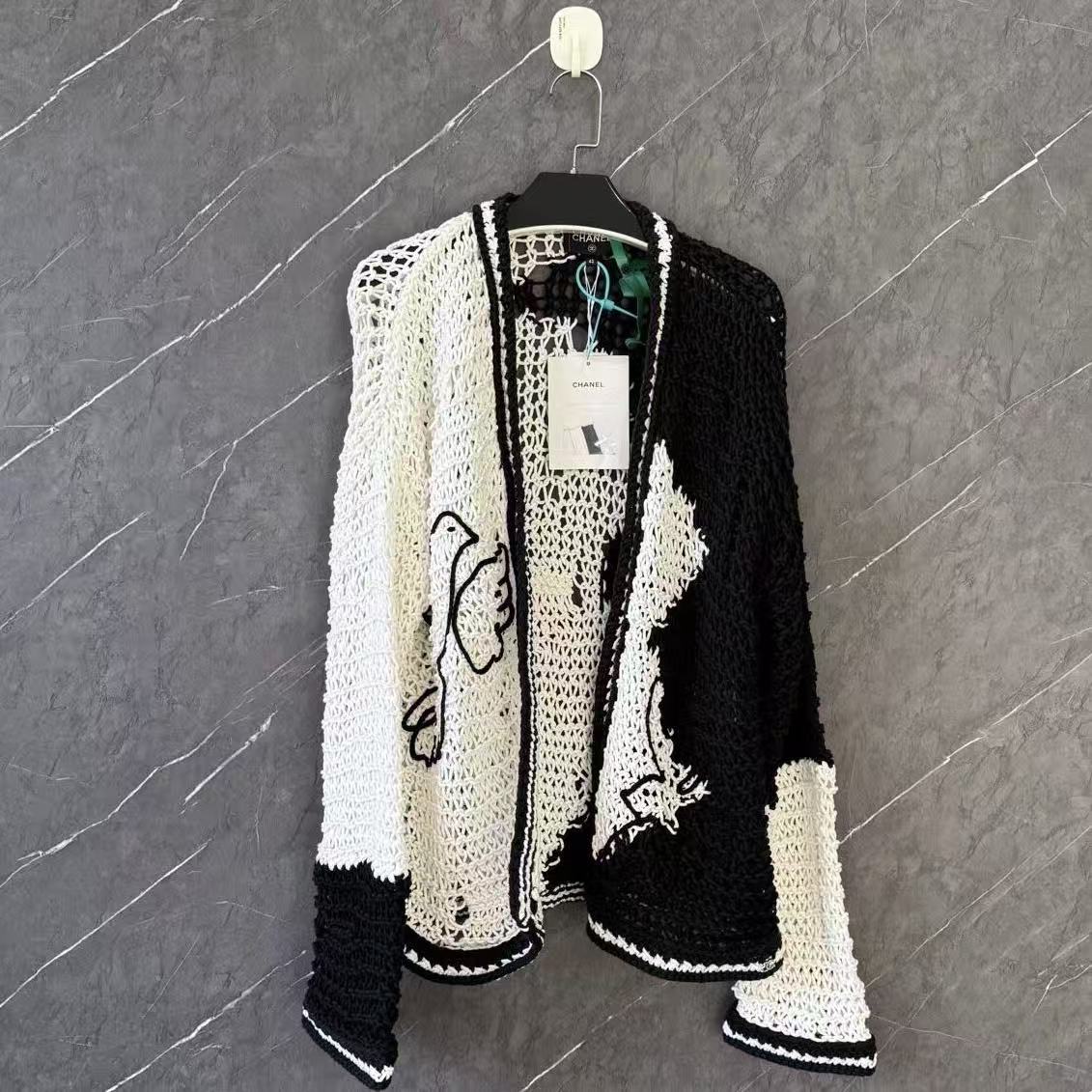 Chanel 22C Dove Of Peace Knit Cardign