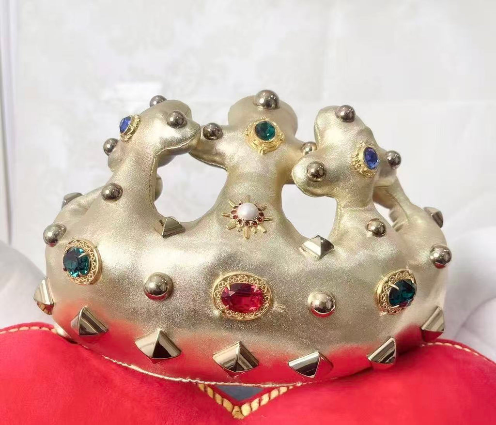 Dolce&Gabbana Red Blue Heart Wings DG Crown Backpack
