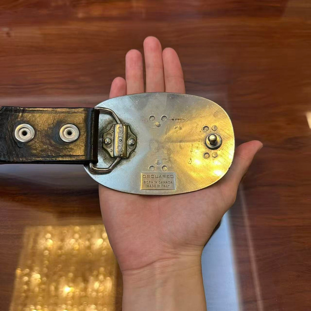 Dsquared2 Logo Buckle Leather Belt