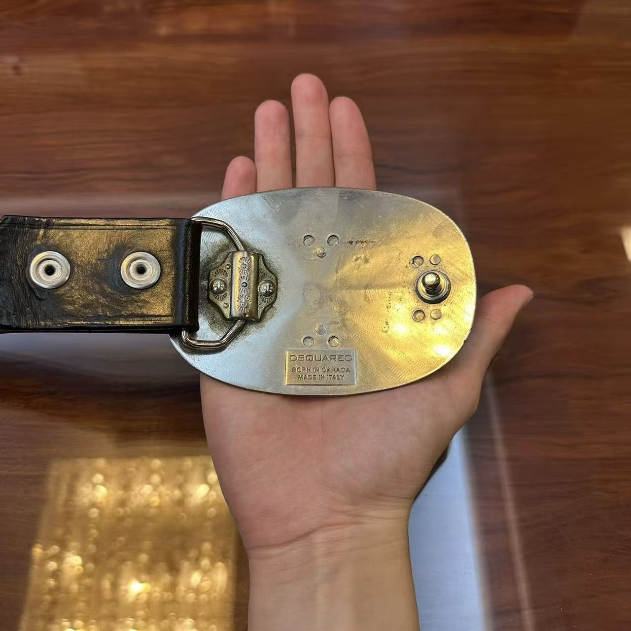 Dsquared2 Logo Buckle Leather Belt