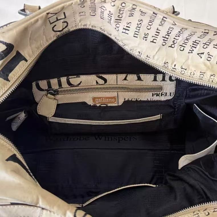 John Galliano 08SS Newspaper Bowler Bag