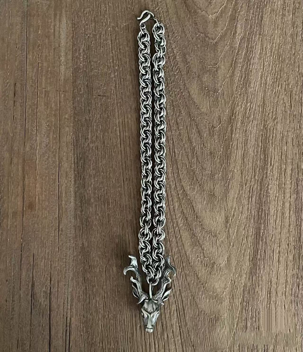 Number Nine 08AW Deer Necklace