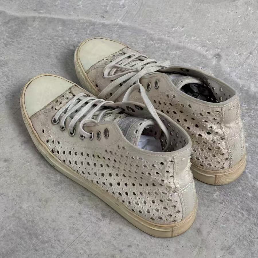 Maison Margiela Perforated Distressed Hi Top Sneaker