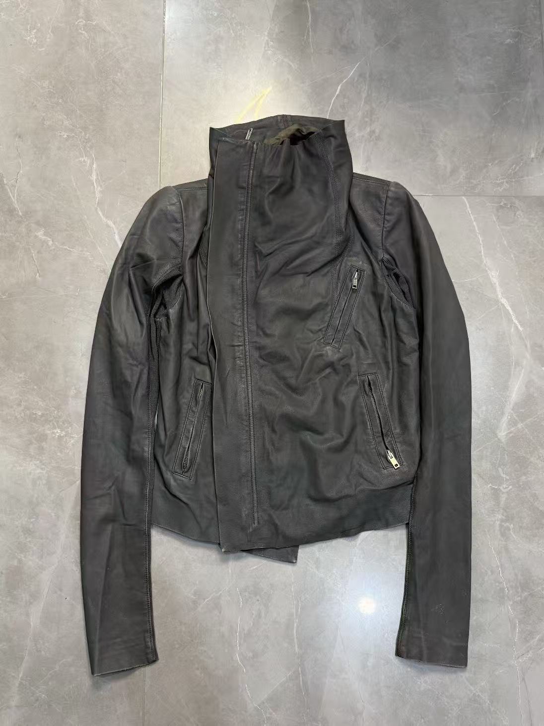 Rick Owens 15SS High-Neck Lambskin Jacket