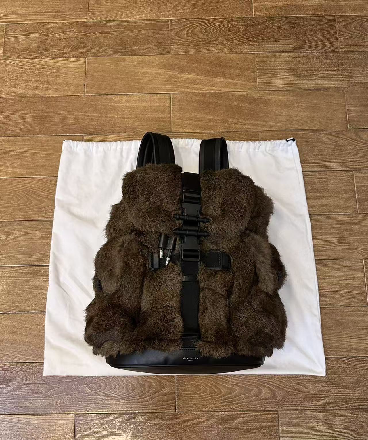 Givenchy Leather and Fur Backpack