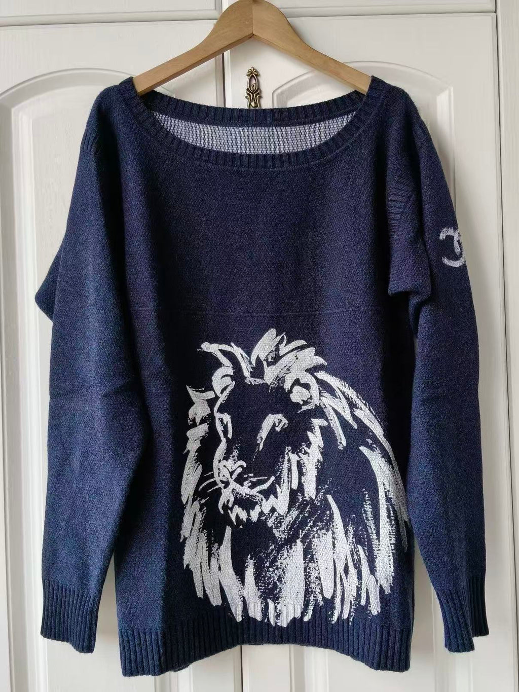 Chanel Lion Print Cashmere Sweater