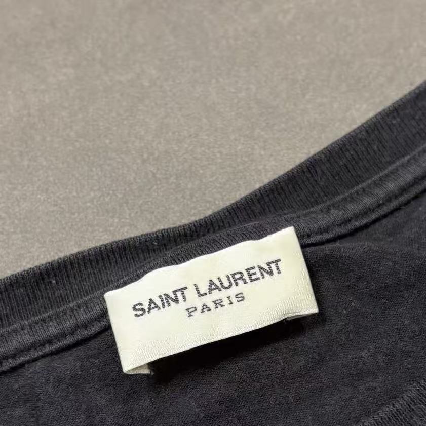Saint Laurent 16SS Black Wolf Print Tee