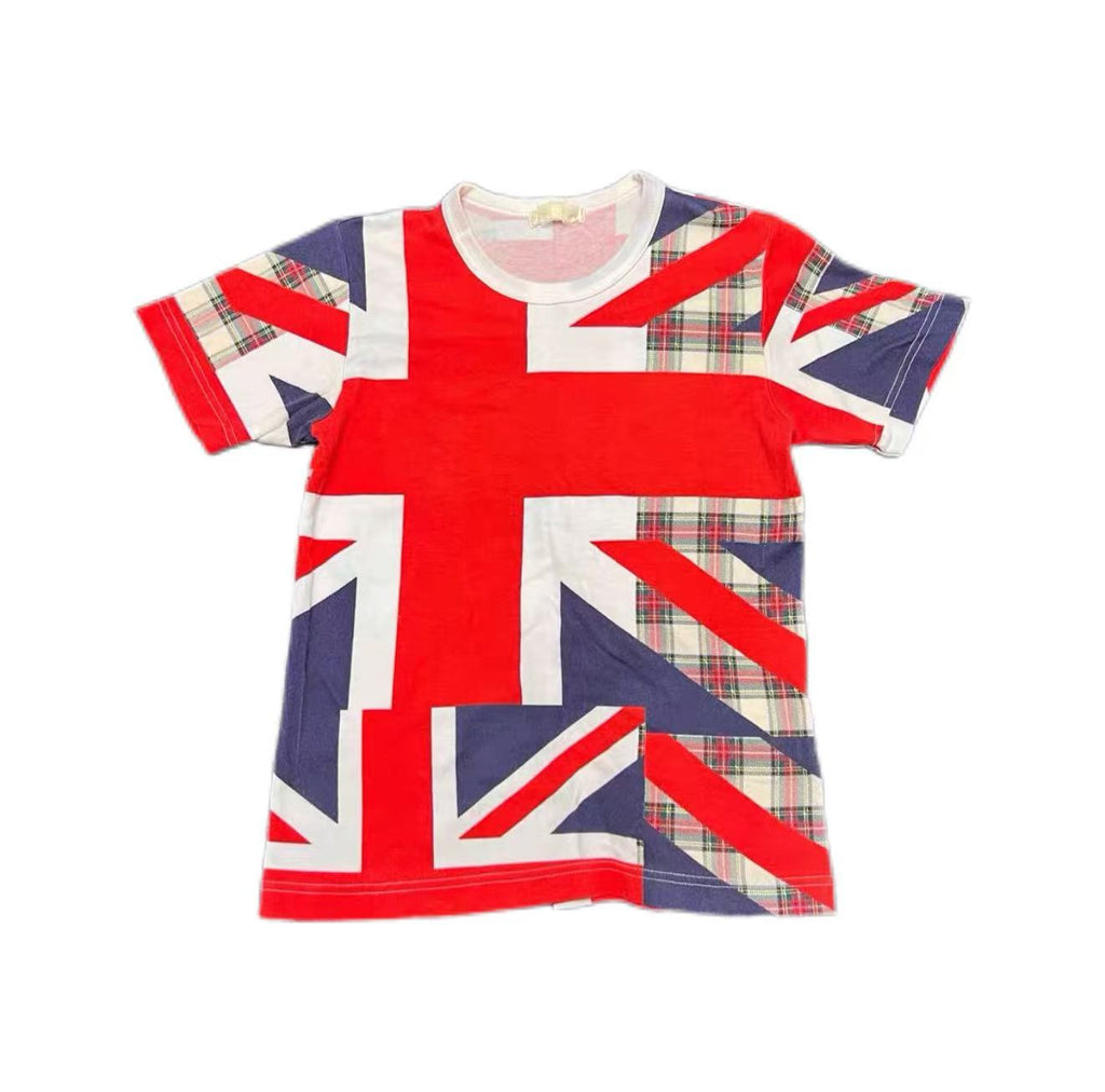 comme des garcons union jack printed tee