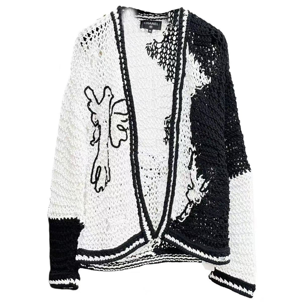 Chanel 22C Dove Of Peace Knit Cardign