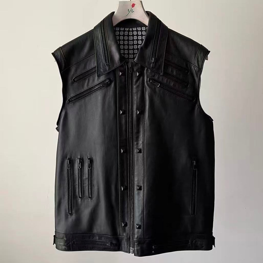 Number Nine 04SS Multi Zipper Leather Jacket