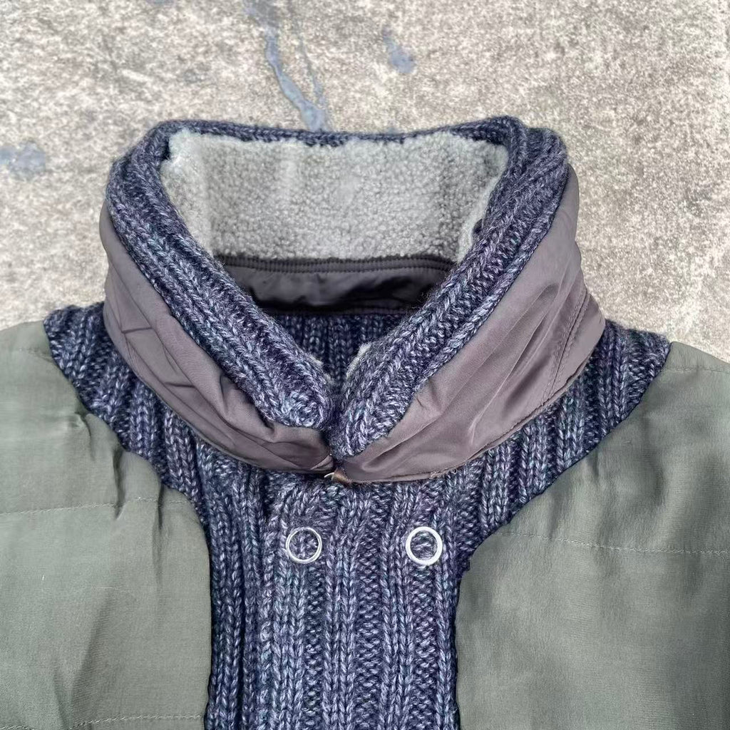 Undercover 10AW Knit & Silk & Wool Blend Padded Jacket