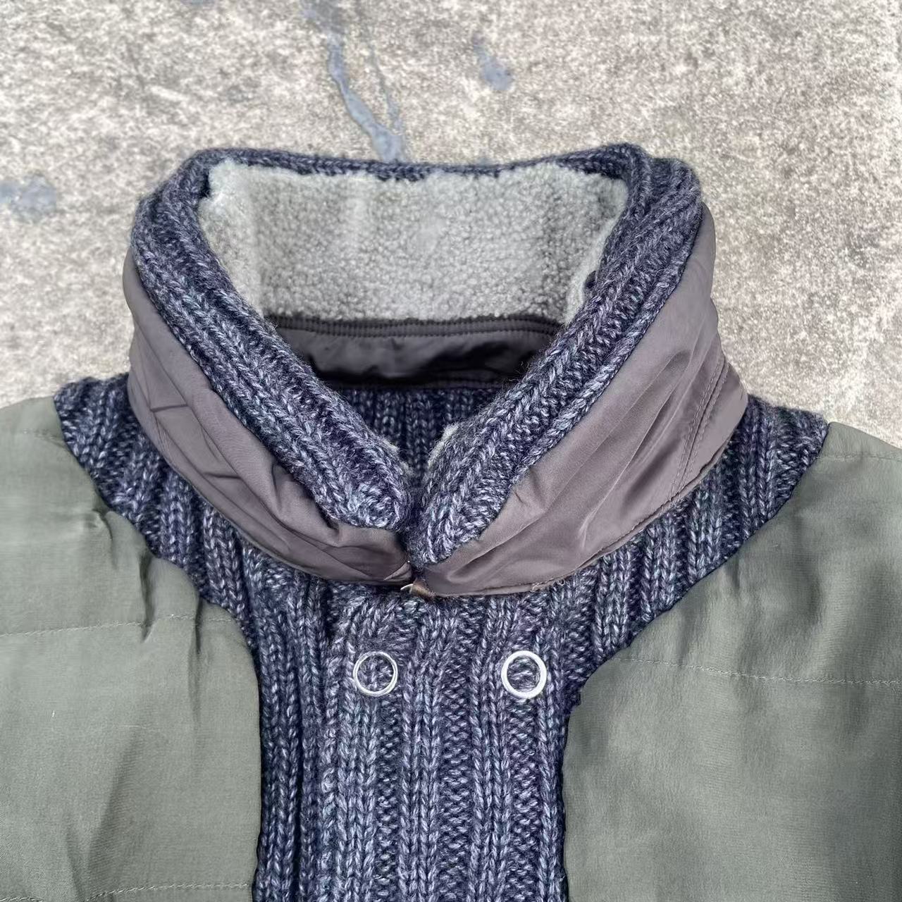 Undercover 10AW Knit & Silk & Wool Blend Padded Jacket