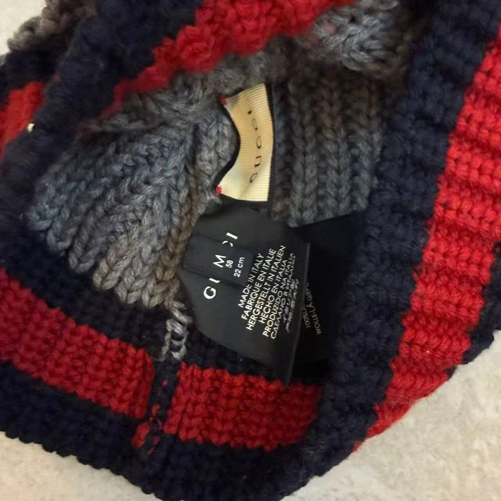 Gucci Ribbed Knit Wool Beanie
