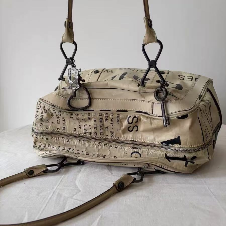 John Galliano 08SS Newspaper Bowler Bag