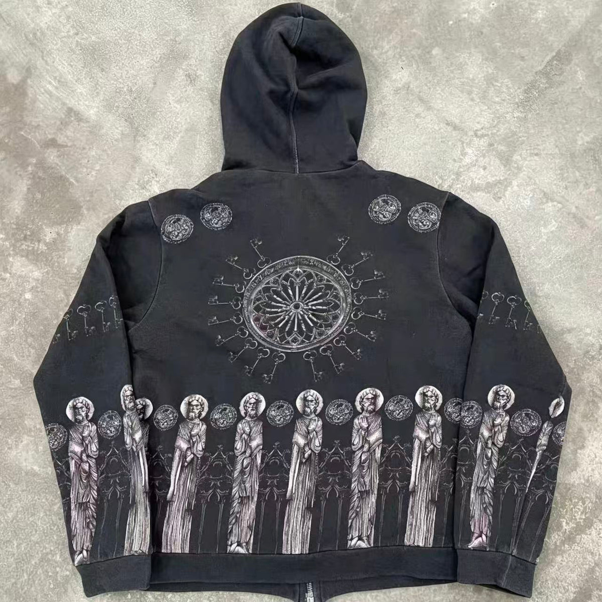 Dolce & Gabbana FW07 Saints Cathedral Rose Window Zip Up Hoodie