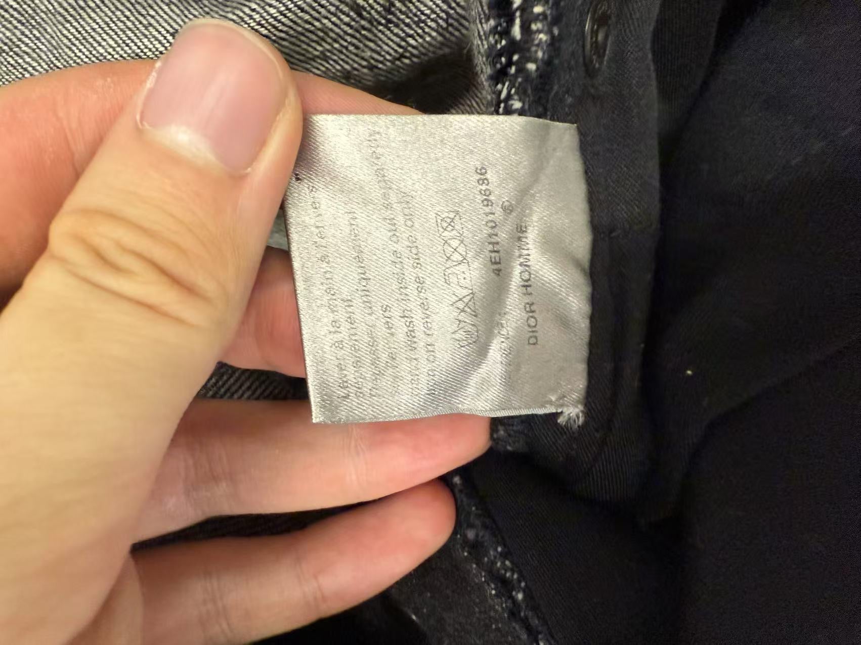 Dior homme 04 Hedi Slimane waxed destroyed denim jeans