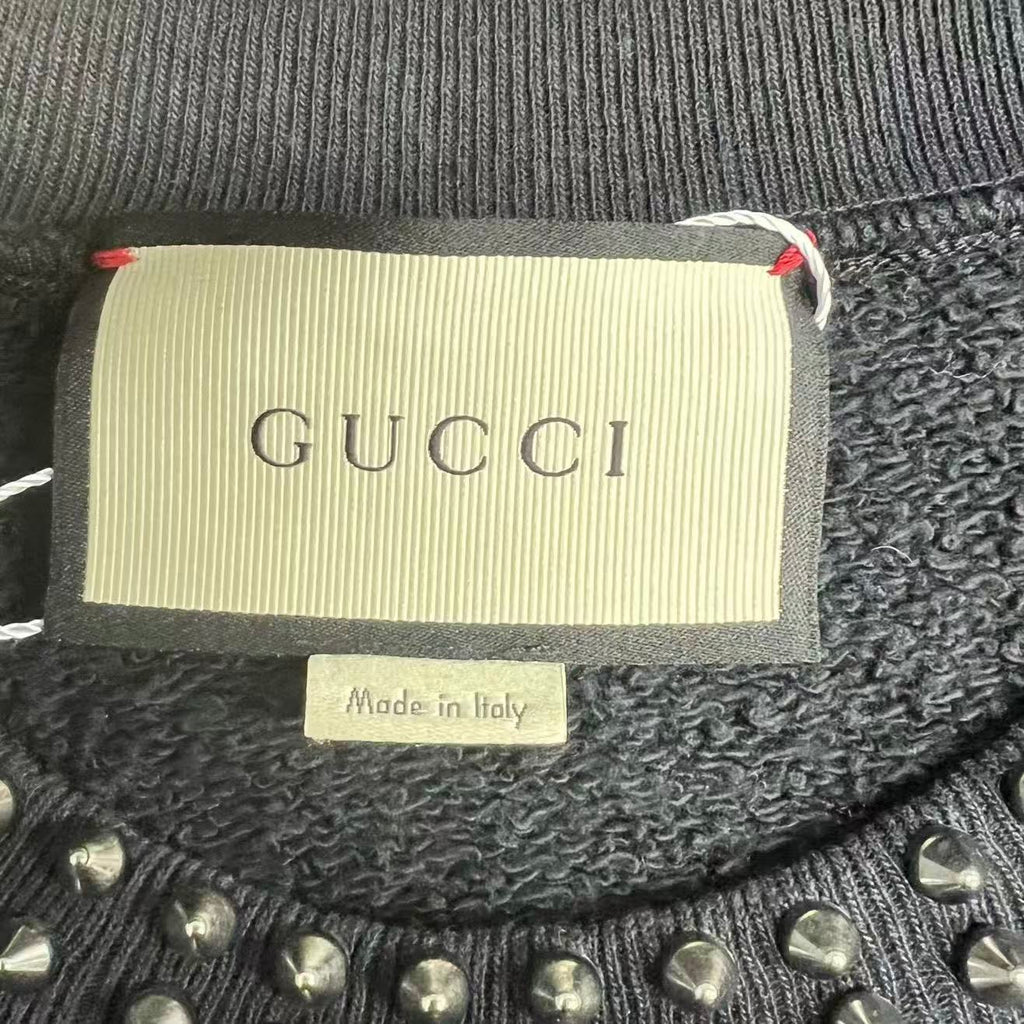 Gucci 17SS Blind For Love Cat Embellished Sweatshirt