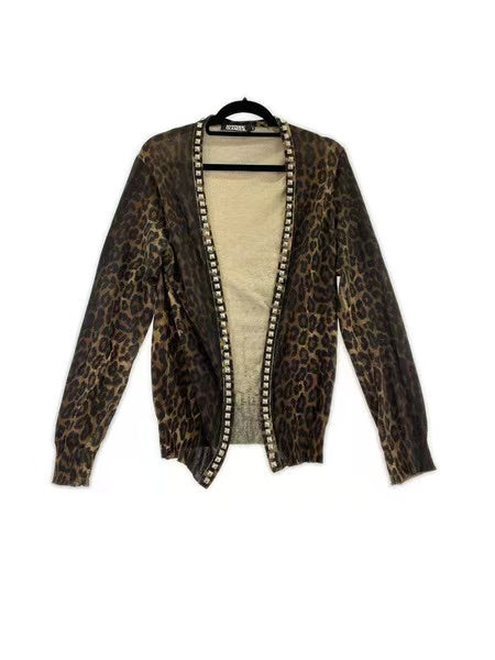 Hysteric Glamour Leopard Studded Cardigan