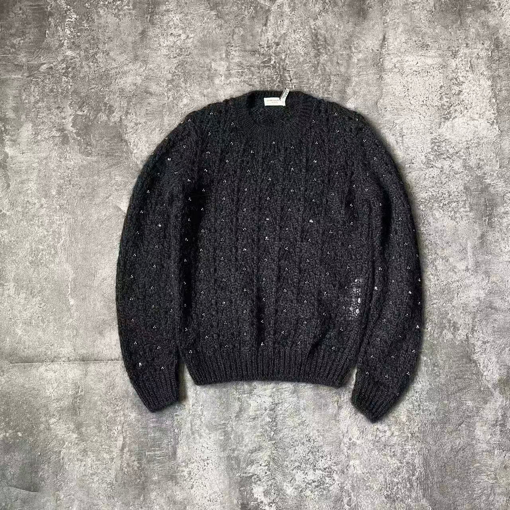 Saint Laurent 15FW Cable Knit Mohair Sweater