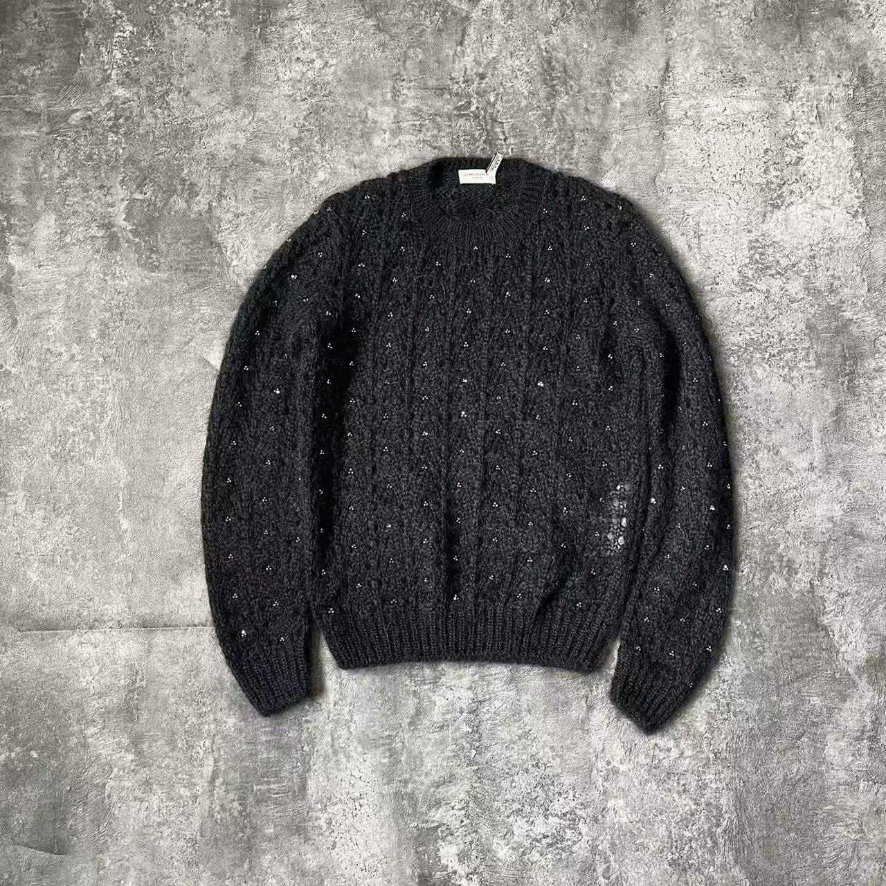 Saint Laurent 15FW Cable Knit Mohair Sweater