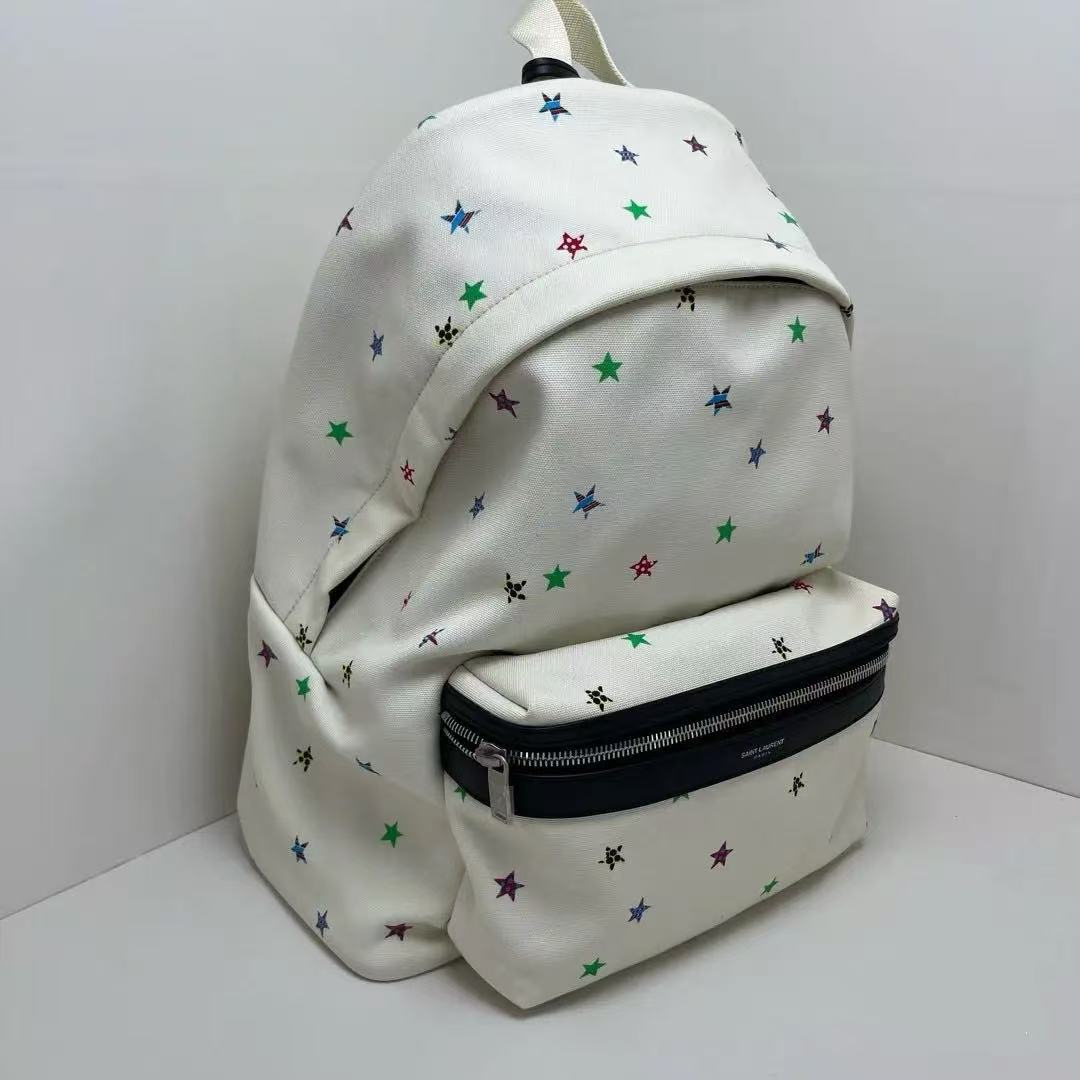 Saint Laurent Multicolor Star Print Backpack