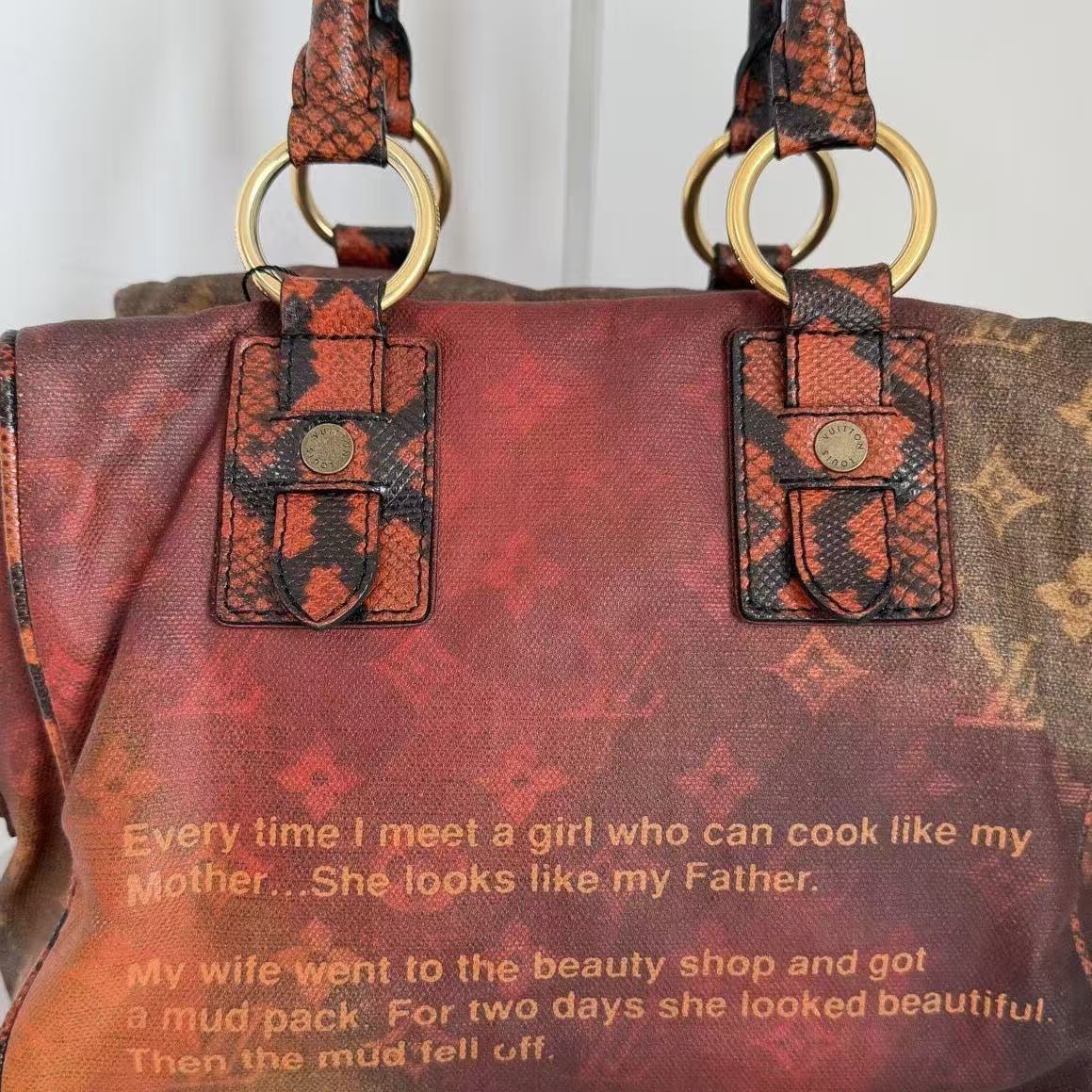 Louis Vuitton x Richard Prince 2008 Mancrazy Jokes Limited Edition Handbag