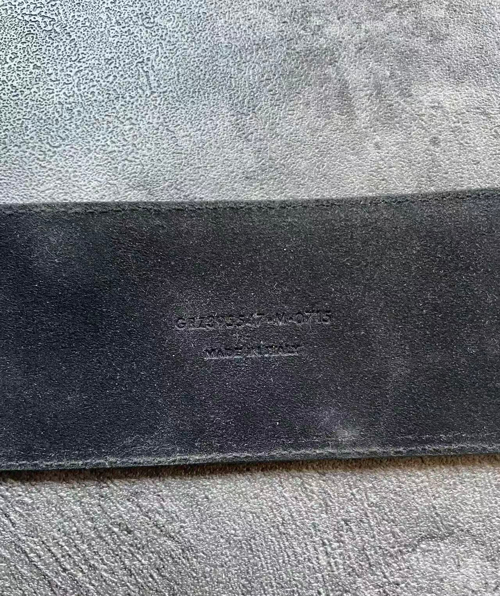 Saint Laurent Black Studded Leather Belt