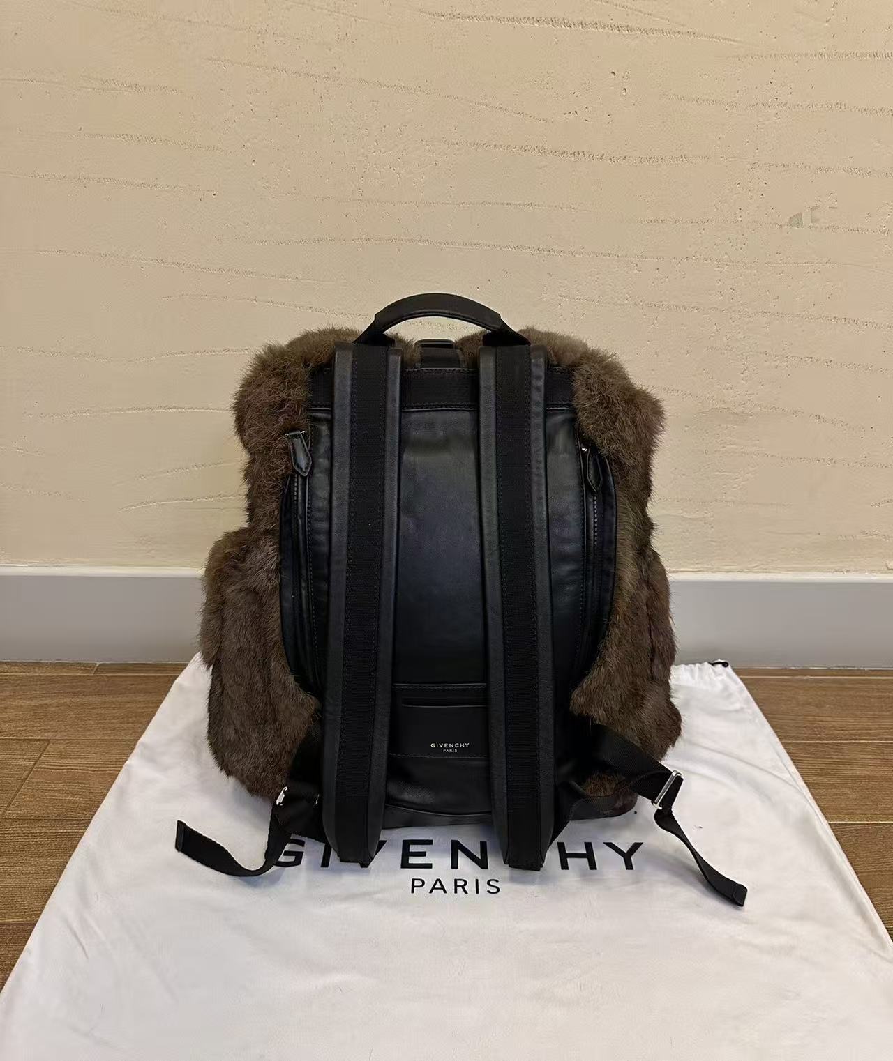 Givenchy Leather and Fur Backpack