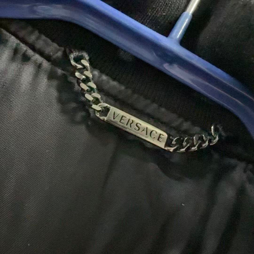 Versace Studded Wool Bomber Jacke