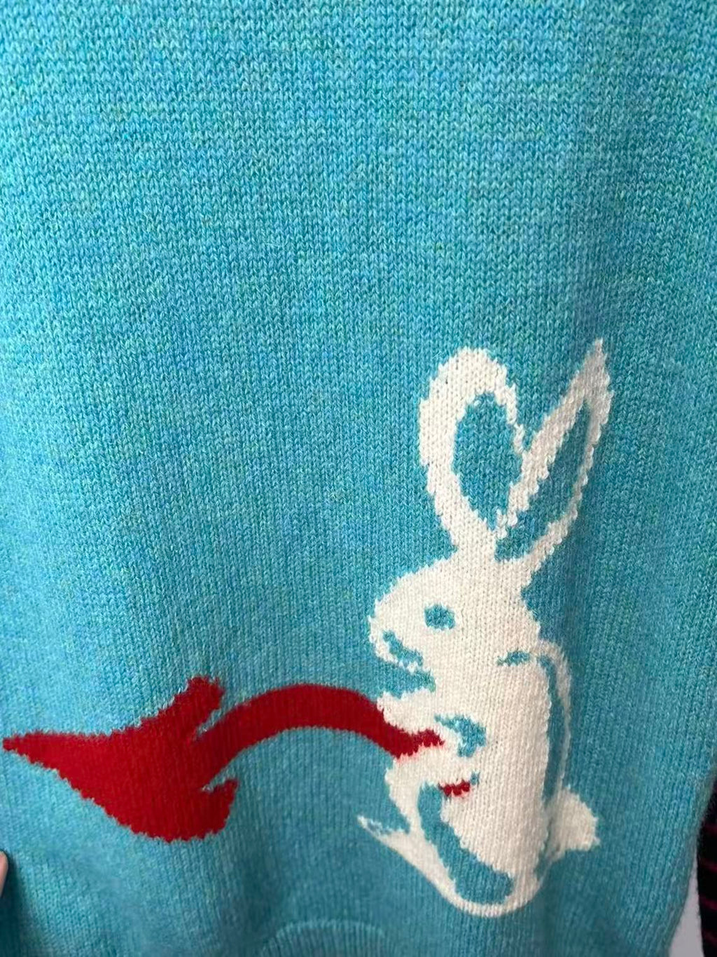 Prada 16SS Bunny Rabbit Pattern Wool Sweatshirt