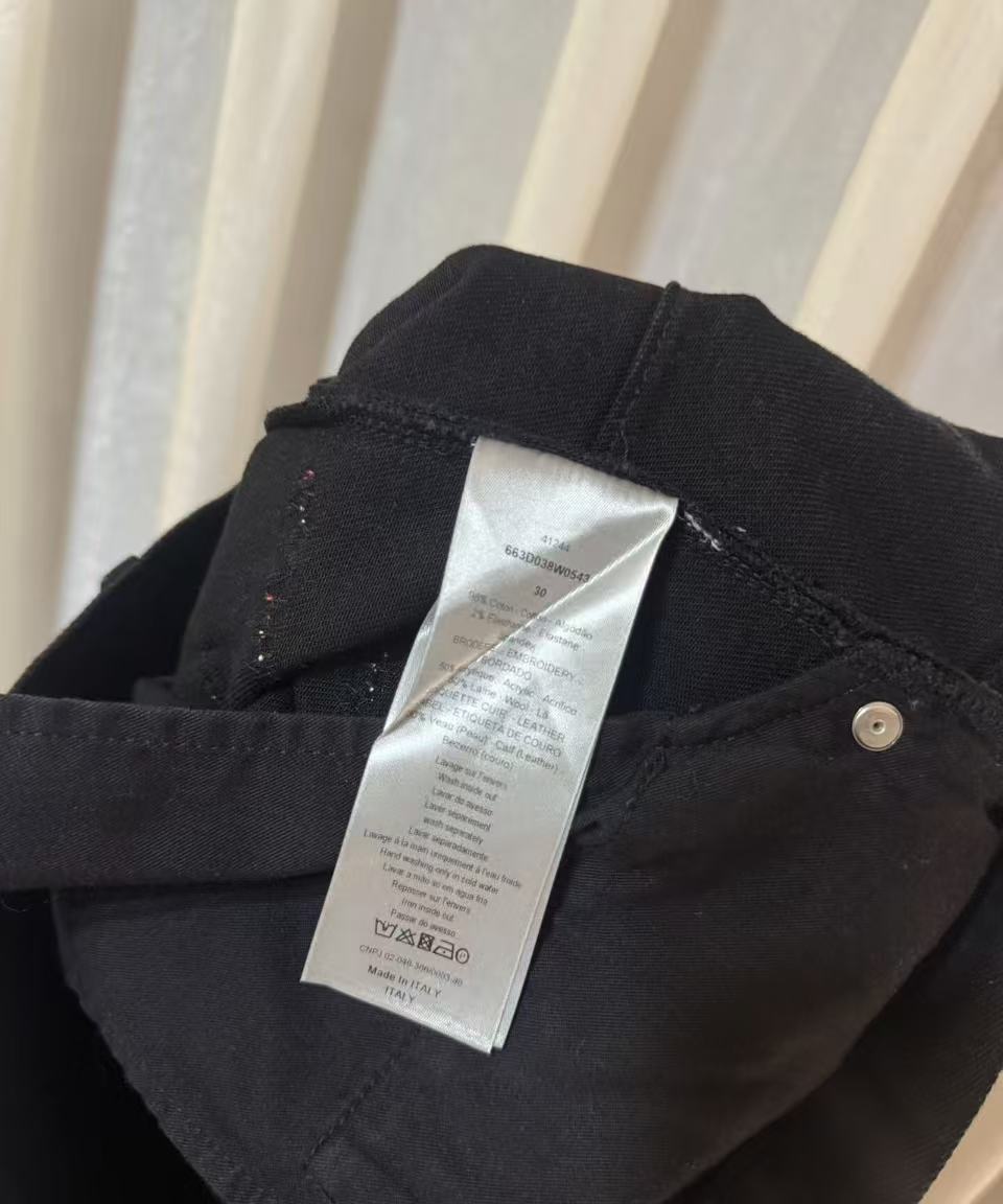 Dior Homme 16FW Red Stitched Jeans