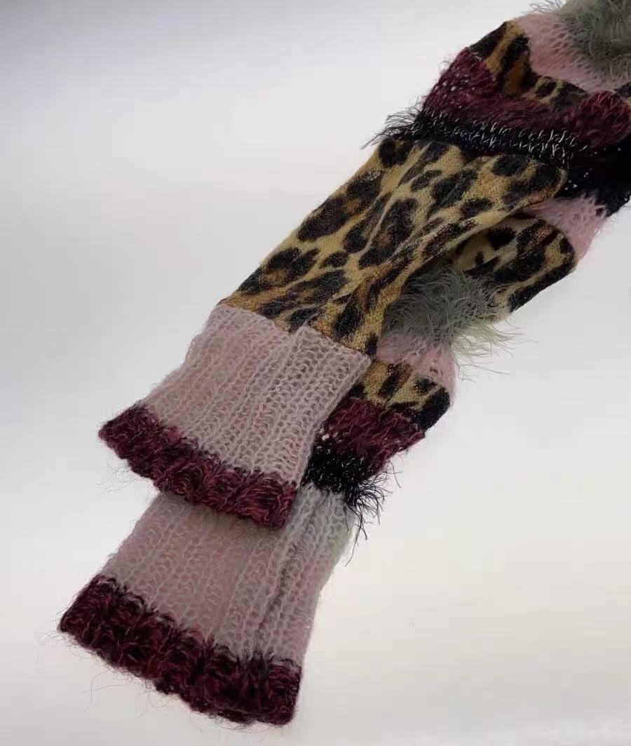 Hysteric Glamour Vintage Leopard Stripe Cardigan