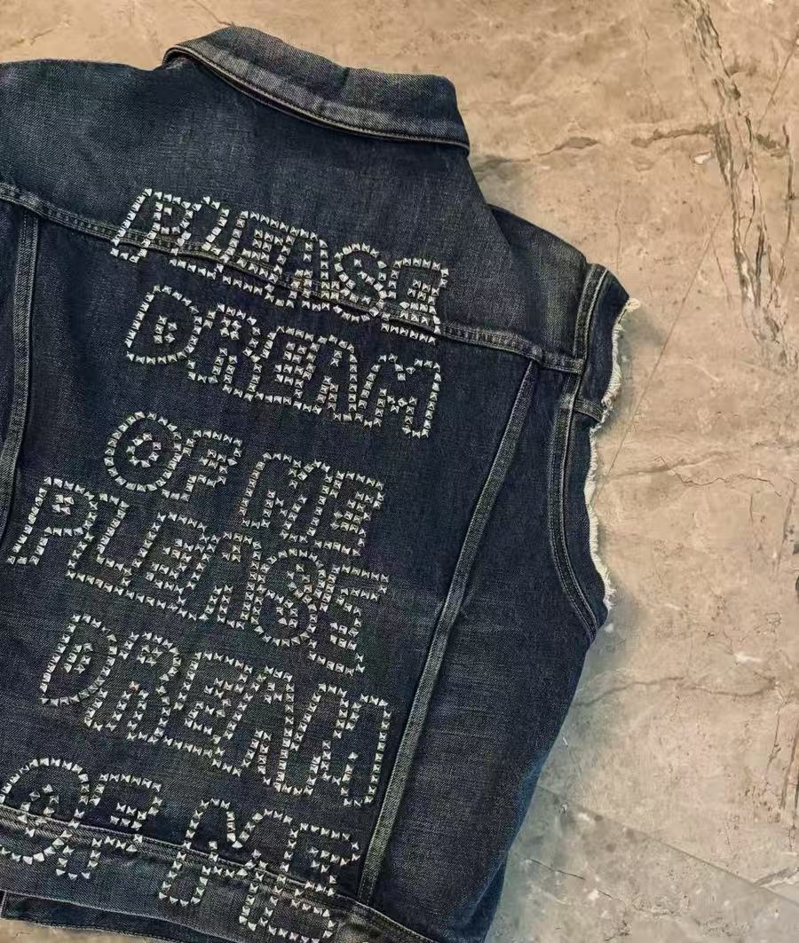 CELINE 22SS Studded Denim Vest