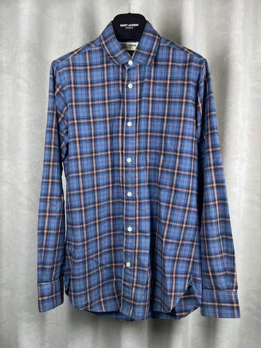 Saint Laurent 16AW Plaid Flannel Shirt