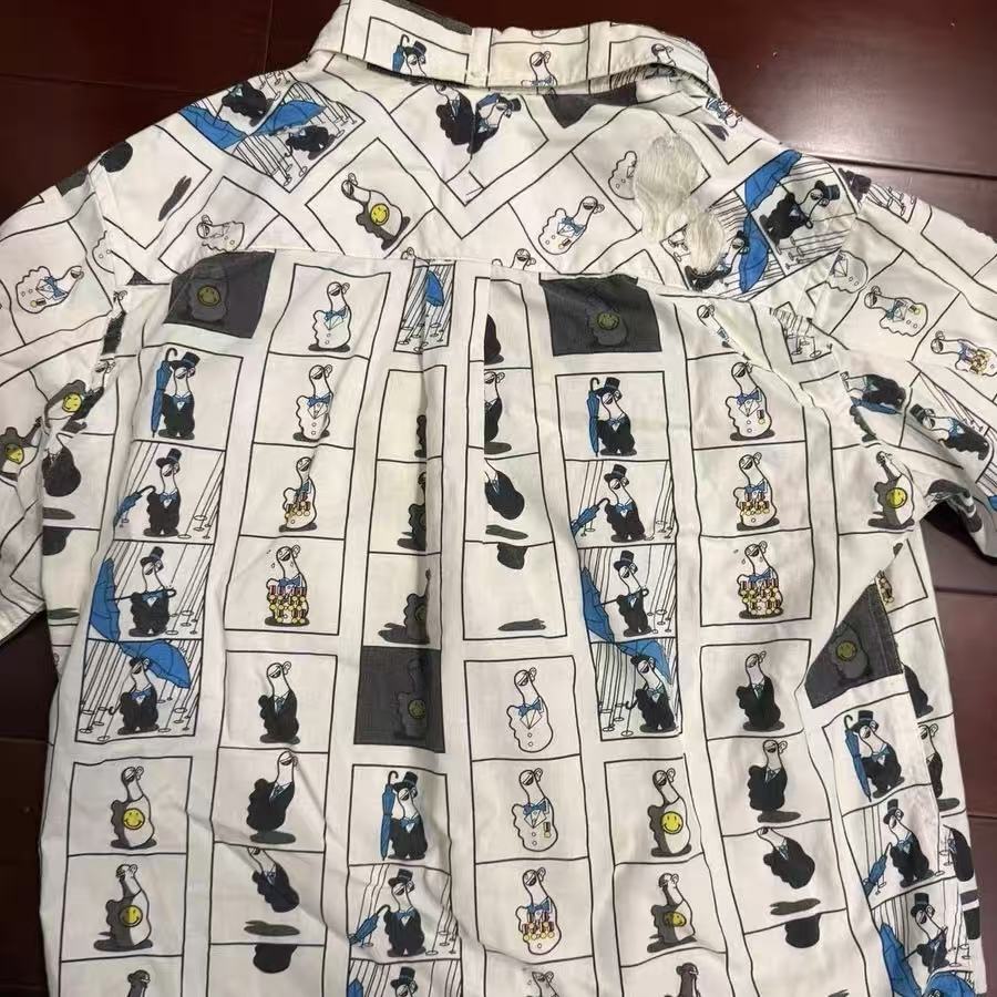 Number Nine02SS Modern Age Pullover Cartoon Print Shirt