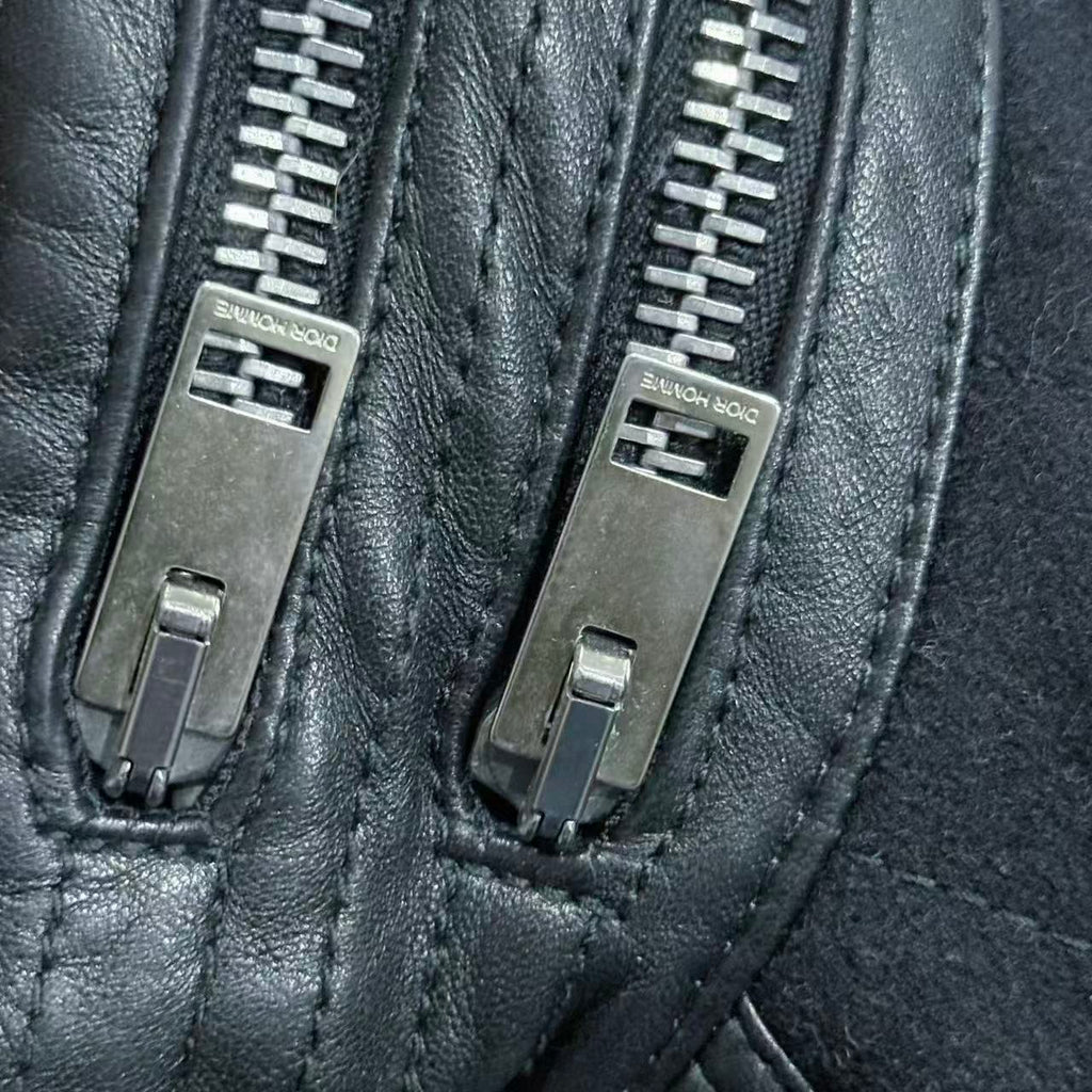Dior Homme 04AW “VOTC”  Wool Blend Leather Sleeve Jacket