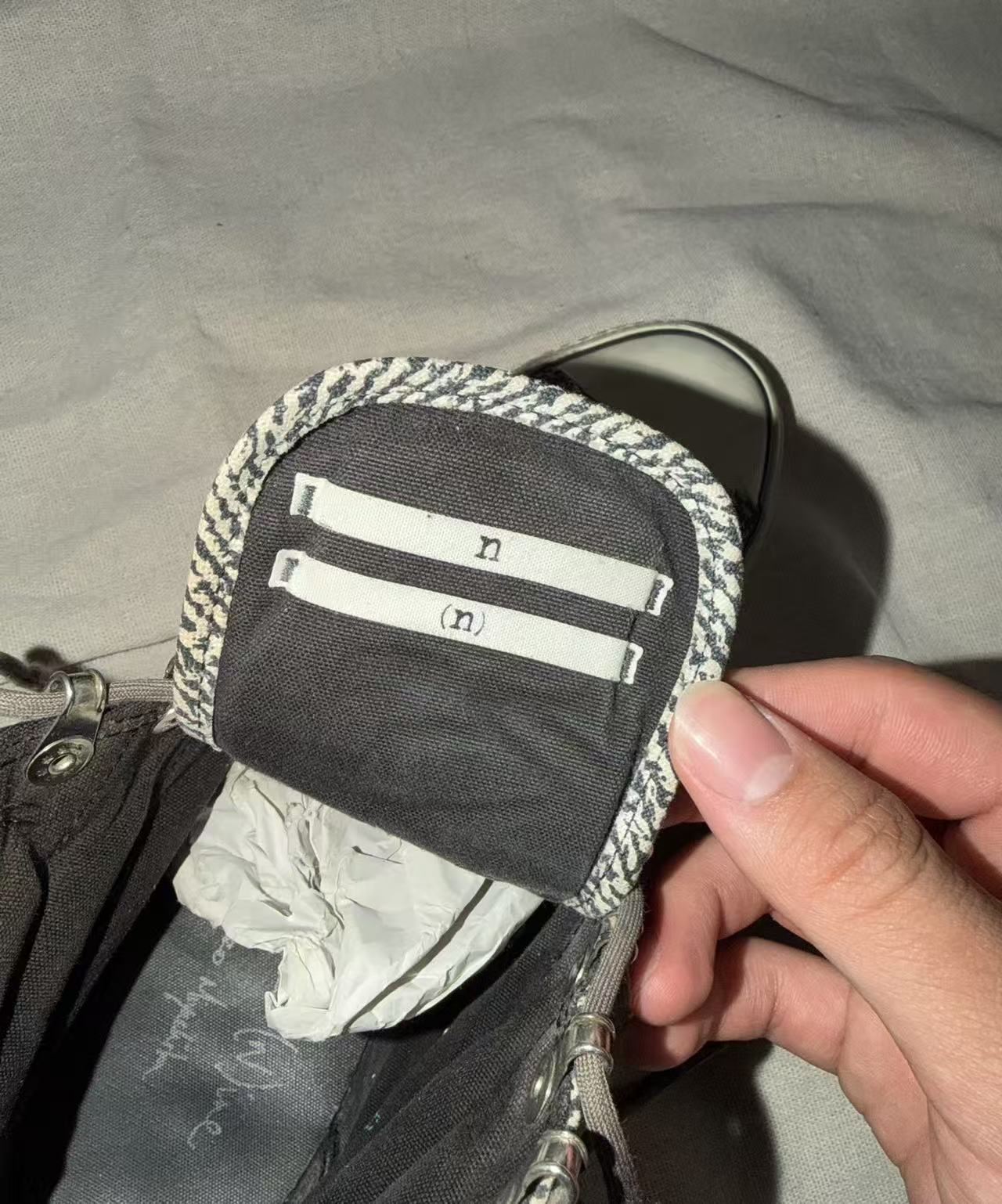 Number Nine 08SS Stripped Hi Top Sneaker