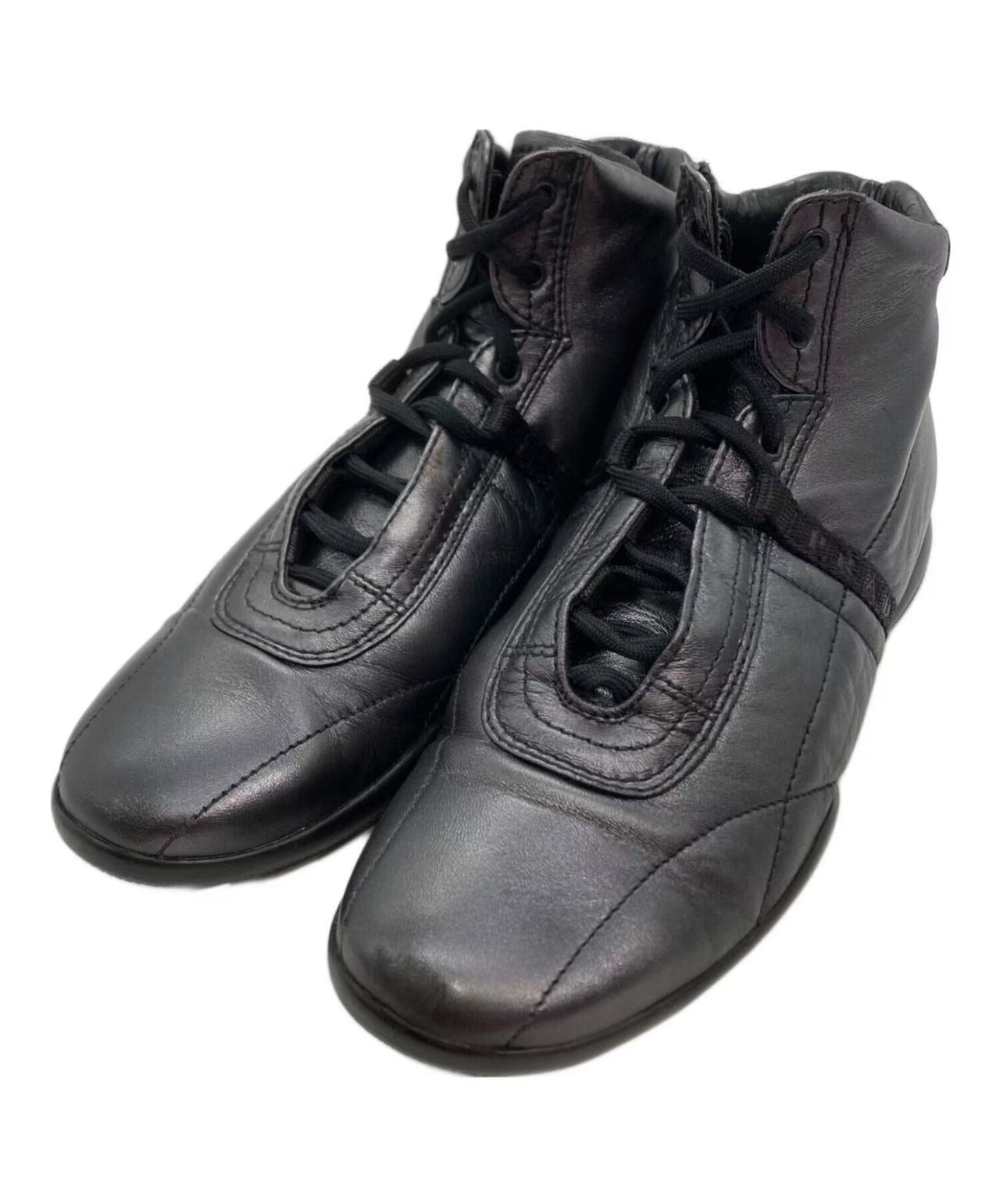 Prada Sports High Top Leather Sneakers